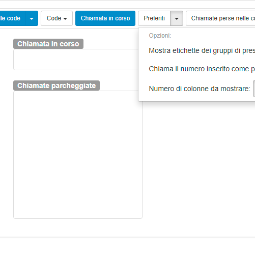 Immagine operator panel e funzioni